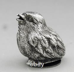 Ancien Salieres Et Poivrieen espagnole forme oiseau en argent massif poids 50G
