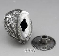Ancien Salieres Et Poivrieen espagnole forme oiseau en argent massif poids 50G