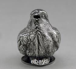 Ancien Salieres Et Poivrieen espagnole forme oiseau en argent massif poids 50G