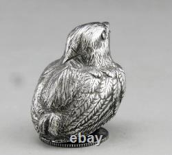 Ancien Salieres Et Poivrieen espagnole forme oiseau en argent massif poids 50G