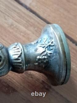 Ancien Sceau en argent massif Poinçon tête de minerve XIXÈME Monogramme AD