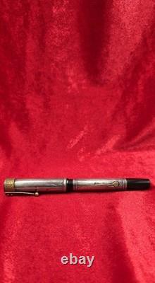 Ancien Stylo Plume Argent Massif Plume Or 18k Fountain Pen Sterling Silver