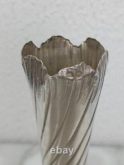 Ancien Vase Soliflore En Argent Massif DR Doutre Roussel Claude 1895