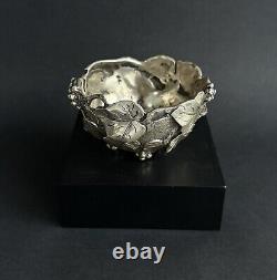 Ancien bol vigne argent massif sterling silver Italy ATTILIO DE LUCA art nouveau