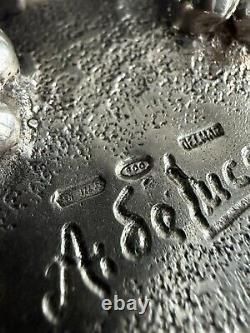 Ancien bol vigne argent massif sterling silver Italy ATTILIO DE LUCA art nouveau