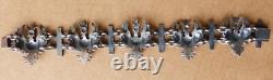 Ancien bracelet ARGENT et OR massif aigle couronne eagle silver croix Lorraine
