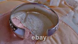 Ancien bracelet argent massif jonc ouvert tressé old french bracelet cuff silver
