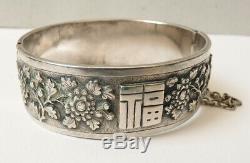 Ancien bracelet en argent massif 19e siècle silver Chine Indochine