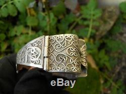 Ancien bracelet en argent massif Berbère ou Kabyle, collection bijou