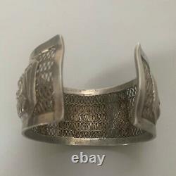 Ancien bracelet en argent massif Chine Indochine Vietnam silver chinese bangle