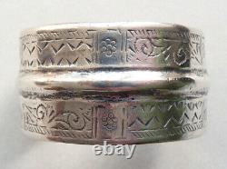 Ancien bracelet ethnique en argent massif silver 119 g