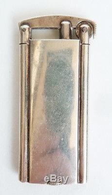 Ancien briquet à essence en argent massif 800 silver lighter Art Deco