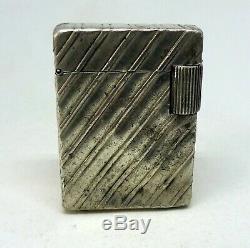 Ancien briquet a essense argent massif Vintage Sterling silver Petrol lighter