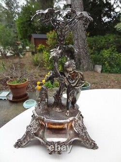 Ancien centre de table en argent Walter John Barnard Angleterre XIX