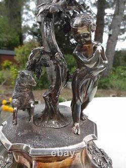 Ancien centre de table en argent Walter John Barnard Angleterre XIX