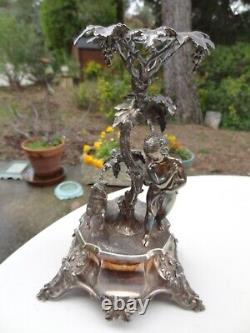 Ancien centre de table en argent Walter John Barnard Angleterre XIX