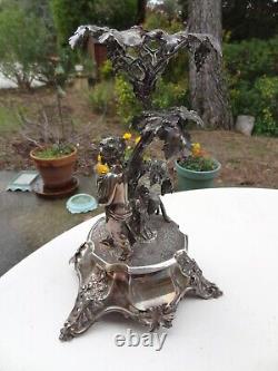 Ancien centre de table en argent Walter John Barnard Angleterre XIX