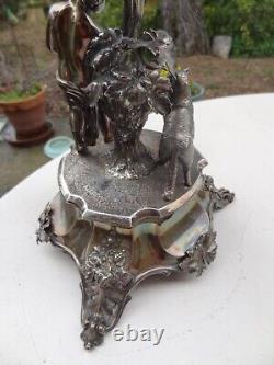 Ancien centre de table en argent Walter John Barnard Angleterre XIX