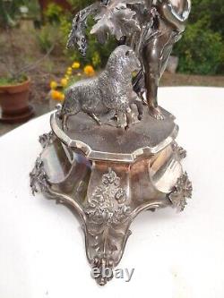 Ancien centre de table en argent Walter John Barnard Angleterre XIX