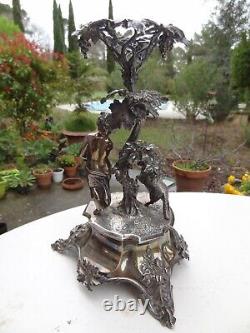 Ancien centre de table en argent Walter John Barnard Angleterre XIX