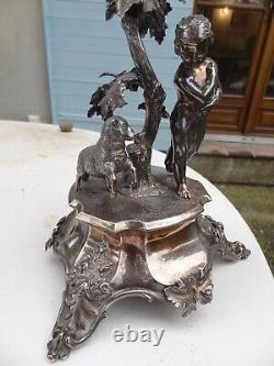 Ancien centre de table en argent Walter John Barnard Angleterre XIX