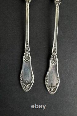 Ancien coffret fourchette cuillère argent massif sterling silver minerve floral