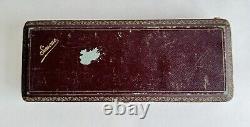 Ancien coffret fourchette cuillère argent massif sterling silver minerve floral