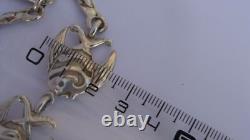 Ancien collier argent massif poissons bijou ancien collier argent minerve bijou