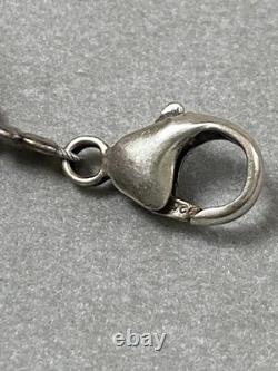 Ancien collier nacre Abalone Shell Mother of Pearl Necklace argent massif fervor