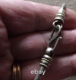 Ancien collier pendentif en argent massif