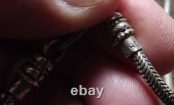 Ancien collier pendentif en argent massif