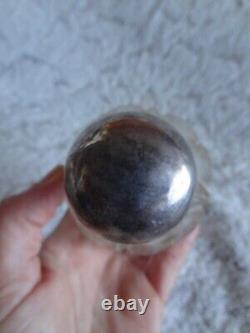 Ancien flacon à parfum en argent massif d'époque victorienne