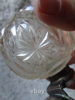 Ancien flacon à parfum en argent massif d'époque victorienne