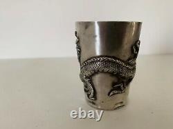 Ancien gobelet en argent massif Chine LUEN WO silver chinese export cup