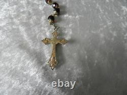Ancien grand chapelet en argent Massif et or vermeil silver rosary