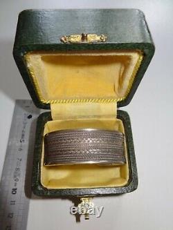 Ancien jonc en argent massif époque art déco tressé grand modèle dans sa boîte