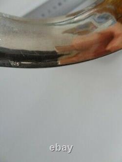 Ancien jonc en argent massif époque art déco tressé grand modèle dans sa boîte