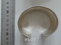 Ancien jonc en argent massif époque art déco tressé grand modèle dans sa boîte