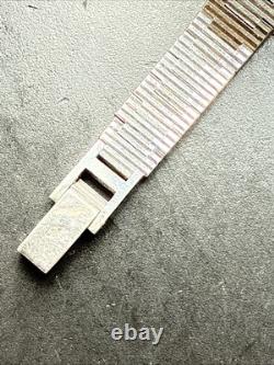 Ancien montre Bracelet Gourmette En Argent Massif Silver Maille chaine simple