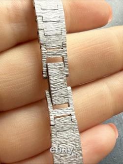 Ancien montre Bracelet Gourmette En Argent Massif Silver Maille chaine simple