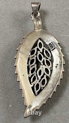 Ancien pendentif argent Citrine améthyste Quartz pendentif collier argent massif