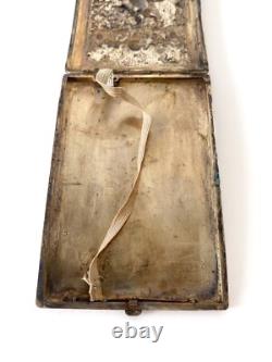 Ancien porte-cigarettes en argent 900 de Thaïlande Art traditionnel Kinnari
