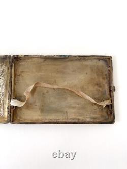 Ancien porte-cigarettes en argent 900 de Thaïlande Art traditionnel Kinnari