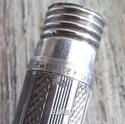 Ancien porte-mines JIF en argent massif poinçonné x3 Fonctionne 0.5mm