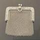 Ancien Porte Monnaie En Mailles En Argent 48g Avec Poin&ccedil;on