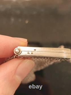 Ancien porte monnaie En Mailles En Argent 48g Avec Poinçon