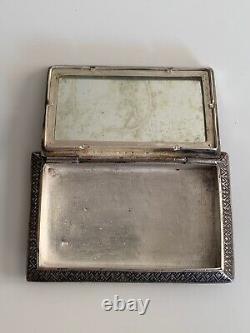 Ancien poudrier boite a poudre argent silver box compact powder islamist persian