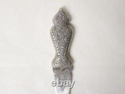 Ancien rare Coupe-papier ouvre-lettres en argent massif judaïca Tunisie XIX-XXe