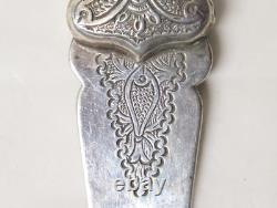 Ancien rare Coupe-papier ouvre-lettres en argent massif judaïca Tunisie XIX-XXe