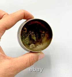 Ancien saleron rond argent massif Russe 84 poinçon AA 1895 52 grammes